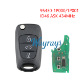 For Kia 95430-1P000 95430-1P001 ID46 chip PCF7936 with ASK 434mhz 3 button remote key