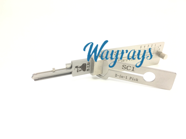 Lishi SC1 2 in 1 tool.Support 5-Pin Schlage Keyway