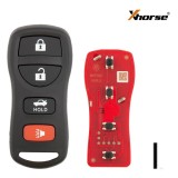XKNI20EN Xhorse Second Generation 3+1 button universal wired remote key,Replace XKNI00EN