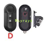 For Fiat key shell with logo place
