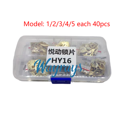 For Hyundai HY16 lock wafer,1-5 each model 40pcs,total 200pcs