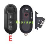For Fiat key shell with logo place