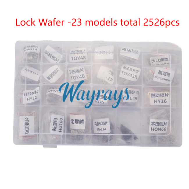 Car lock wafer set,totsl 2526pcs