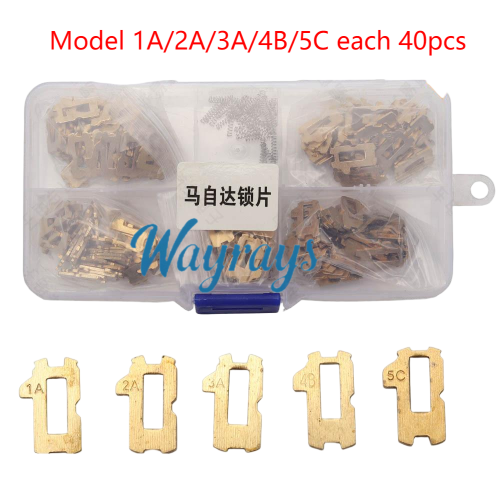 For Mazda MAZ24 lock wafer,1A,2A,3A,4B,5C each model 40pcs,total 200pcs