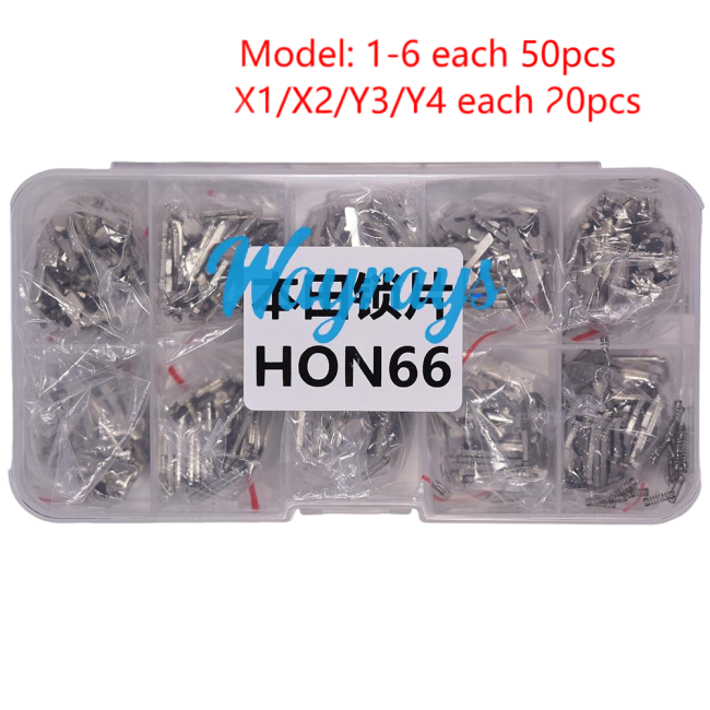 For Honda HON66 lock wafer,1-6 half type each model 50pcs,X1,X2,Y3,Y4 each 20pcs, total 380pcs