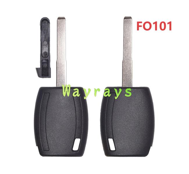 For Ford Focus transponder key shell without chip which can put TPX long chip with HU101 blade without logo