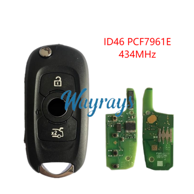 For Buick Verano ID46 chip PCF7961E with 434mhz 3 button remote key