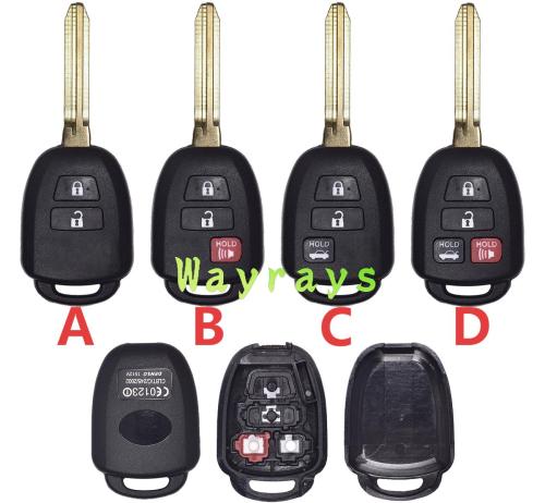 For Toyota key shell with oval logo place