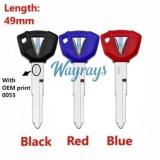 [Length:49mm] [With OEM print 0055] For Kawasaki motorcycle key shells,please choose the color