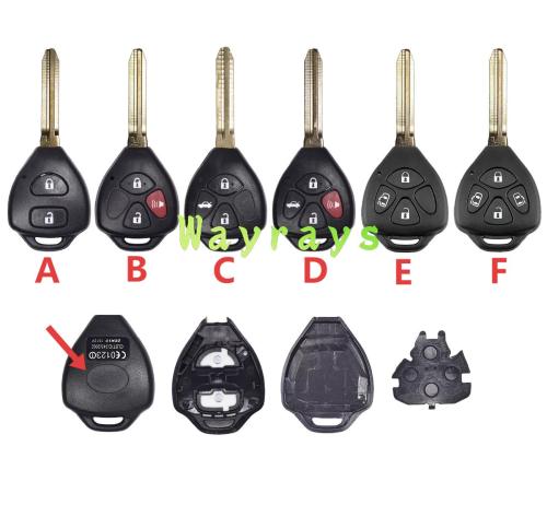 For Toyota key shell with oval logo place