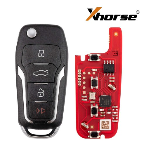 XKFO21EN Xhorse Second Generation 3+1 button universal wired remote key，Replace XKFO01EN
