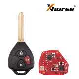 XKTO24EN Xhorse Second Generation 2+1 button universal wired remote key,Replace XKTO04EN