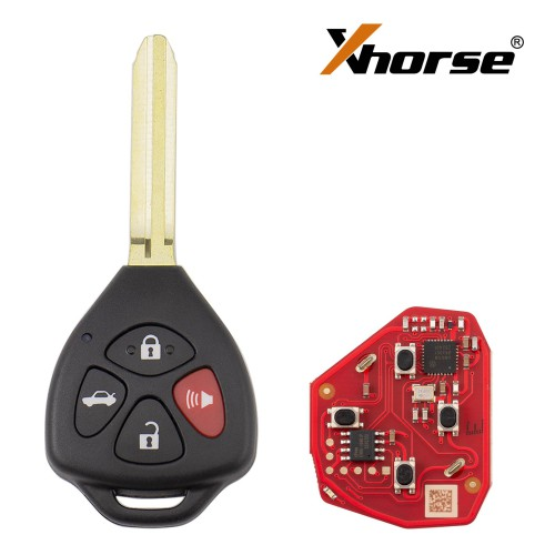 XKTO22EN Xhorse Second Generation 3+1 button universal wired remote key,Replace XKTO02EN