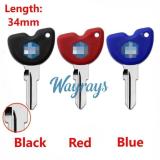 [With logo] [Length:34mm] For Piaggio Medley motorcycle key shells,please choose the color