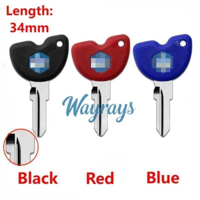 [With logo] [Length:34mm] For Piaggio Medley motorcycle key shells,please choose the color