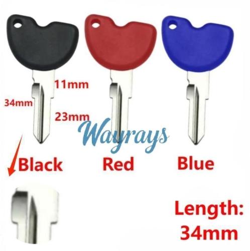 [No logo] [Length:34mm] For Piaggio Medley motorcycle key shells,please choose the color