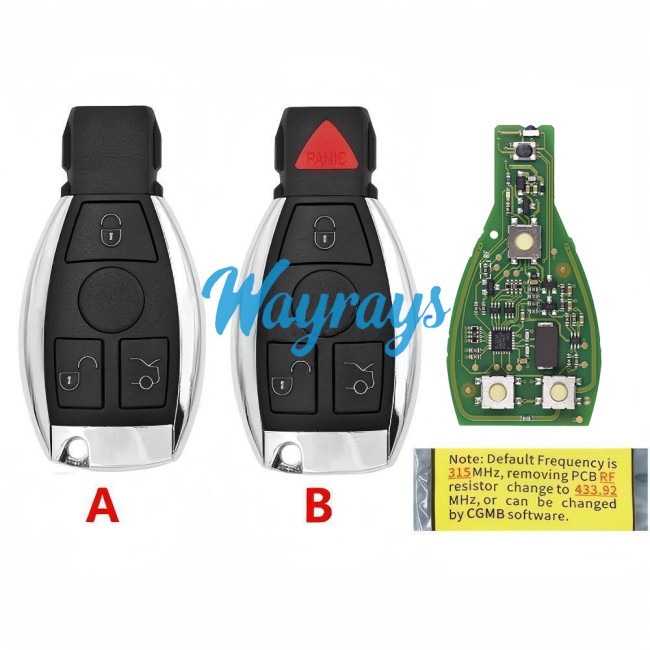 CGDI MB CG BE Key with FSK 315/433mhz Work for CGDI MB,Frequency can be changed
