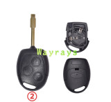 [with battery clamp] For Ford Focus Mondeo key shell with oval logo place