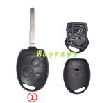 [with battery clamp] For Ford Focus Mondeo key shell with oval logo place