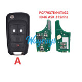 Copy For Opel OHT01060512  ID46 chip PCF7937E/HITAG2 with ASK 315mhz remote key