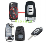 For VW 202AD modified key shell with HU66 blade  with round logo place