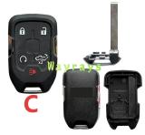 For Chevrolet key shell  with OEM logo place