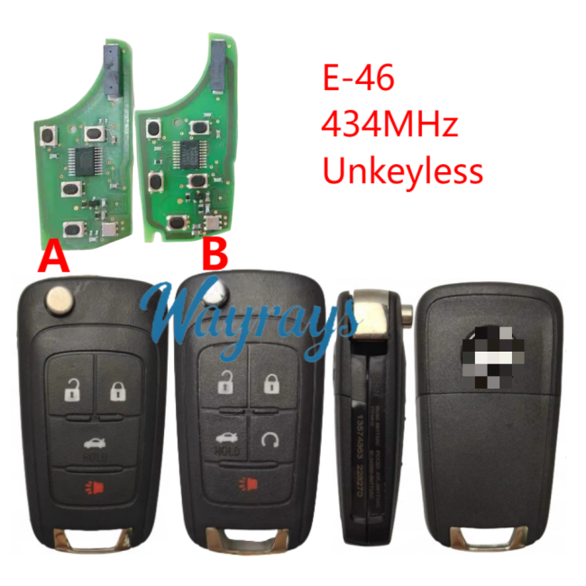 Original for Buick Excelle Regal LaCrosse E-ID46 chip with 315mhz remote key,unkeyless