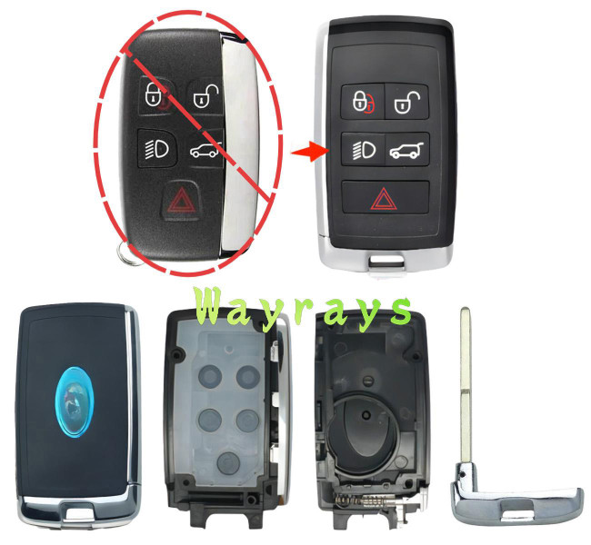 For Landrover modified key shell with oval logo place,use for VVDI XM38 also support 4D/8A remote key
