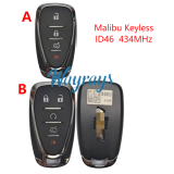 Original for Chevrolet Malibu ID46 chip with 434mhz keyless remote key