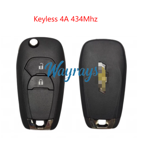 Original for Chevrolet 4A chip with 434mhz keyless 2 button flip remote key