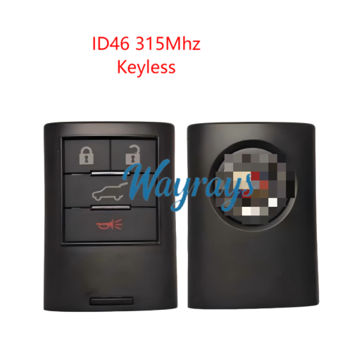 Original for Cadillac ID46 chip with 315mhz keyless 3+1 button remote key