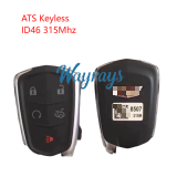 Original for Cadillac ATS ID46 chip 315mhz keyless 4+1 button remote key