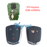 Original for Cadillac XT4 ID46 chip 434mhz keyless 3+1 button remote key