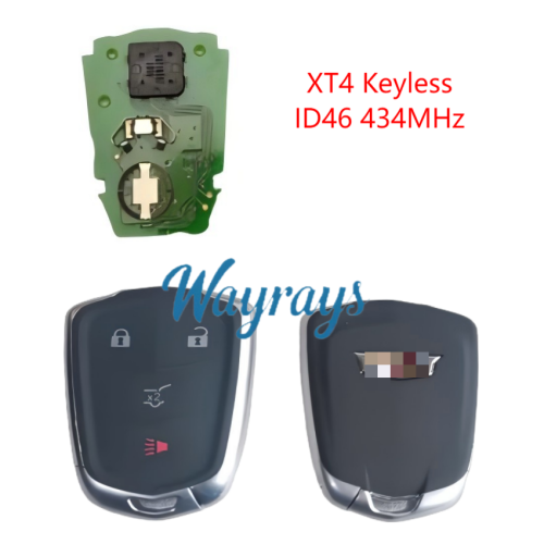 Original for Cadillac XT4 ID46 chip 434mhz keyless 3+1 button remote key