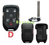 For Chevrolet key shell  with OEM logo place