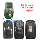 Original for Buick Old Envision ID46 chip 315mhz keyless 2+1/3+1 button remote key
