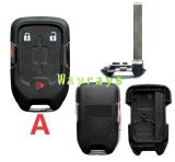 For Chevrolet key shell  with OEM logo place
