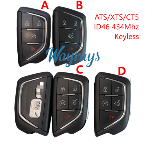 Original for Cadillac ATX/XTS/CT5 ID49 chip with ASK 434mhz keyless remote key