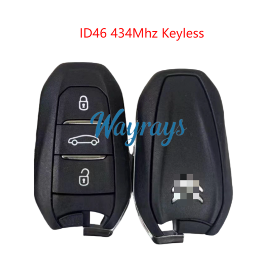 Original for Citroen ID46 chip with 434mhz keyless 3 button remote key