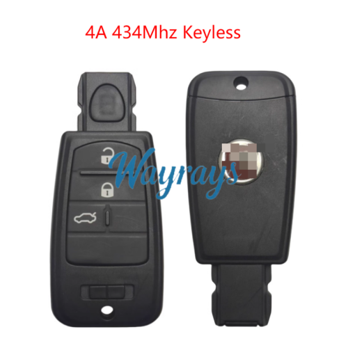 Original for Fiat Viaggio Freemont 4A chip with 434mhz keyless 3 button remote key,with aftermarket shell