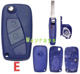 [with battery clamp]  For Fiat key shell with round logo place