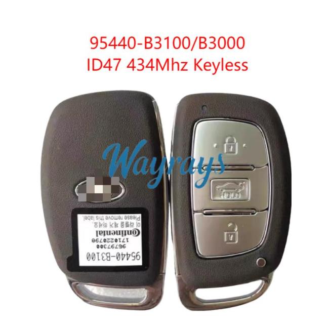 Original for Hyundai 95440-B3100/B3000 ID47 chip 434mhz 3 button remote key