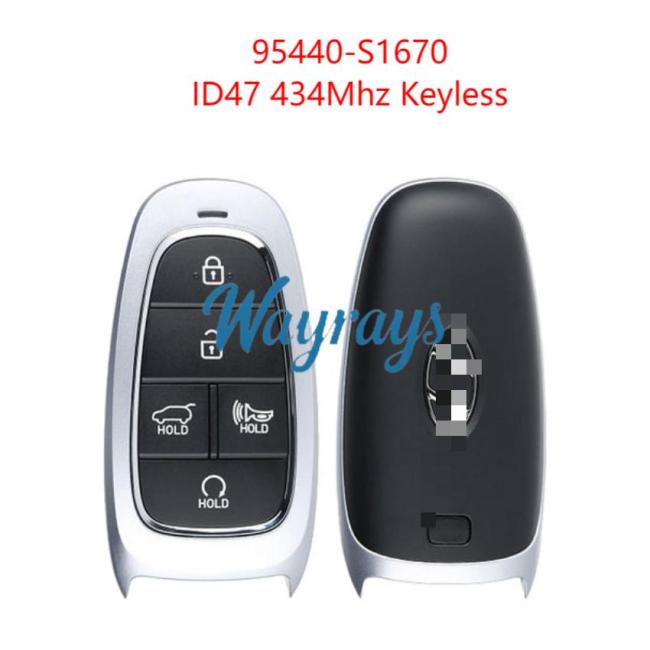 Original for Hyundai 95440-S1670 ID47 chip 434mhz keyless 5 button remote key