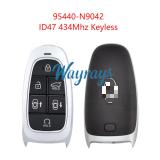 Original for Hyundai 95440-N9042 ID47 chip 434mhz keyless 6 button remote key