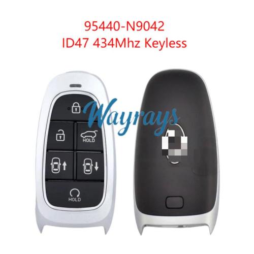 Original for Hyundai 95440-N9042 ID47 chip 434mhz keyless 6 button remote key
