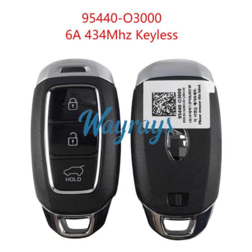 Original for Hyundai 95440-O3000 6A chip 434mhz keyless 3 button remote key