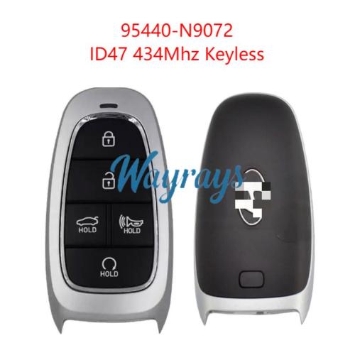 Original for Hyundai 95440-N9072 ID47 chip 434mhz keyless 5 button remote key
