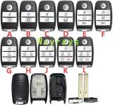 For Kia K4 key shell with oval logo place,some button's MOQ is 5pcs, pls confrim with the sales.