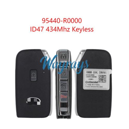 Original for Kia 95440-R0000 ID47 chip 434mhz keyless 3+1 button remote key