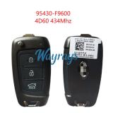 Original for Hyundai 95430-F9600 4D60 chip 434mhz 3 button remote key